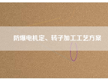 防爆電機定、轉子加工工藝方桉