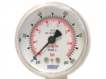 130.15波登管壓力表，不銹鋼材質(zhì)