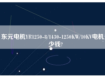 東元電機(jī)YR1250-8/1430-1250KW/10KV電機(jī)多少錢?
