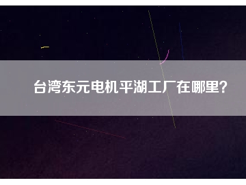 臺(tái)灣東元電機(jī)平湖工廠在哪里？