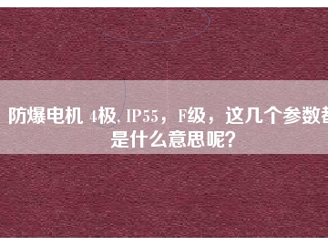 防爆電機(jī) 4極, IP55，F(xiàn)級(jí)，這幾個(gè)參數(shù)都是什么意思呢？