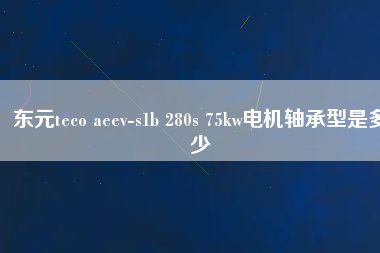 東元teco aeev-s1b 280s 75kw電機(jī)軸承型是多少 東元teco aeev-s1b 280s 75kw電機(jī)軸承型是多少