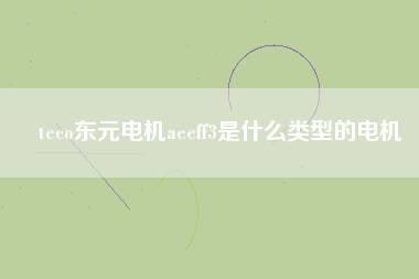 teco東元電機aeeff3是什么類型的電機