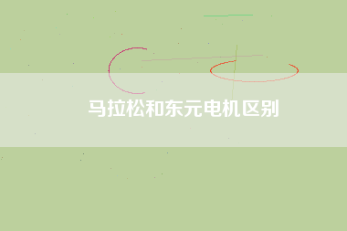 馬拉松和東元電機區(qū)別 馬拉松和東元電機區(qū)別