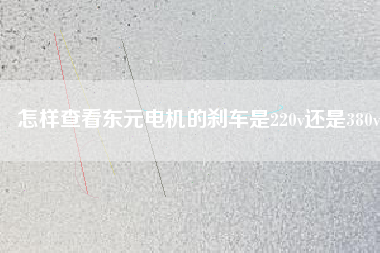 怎樣查看東元電機(jī)的剎車是220v還是380v 怎樣查看東元電機(jī)的剎車是220v還是380v