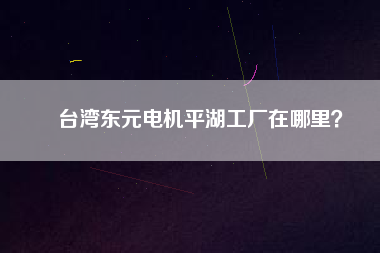 臺灣東元電機平湖工廠在哪里？
