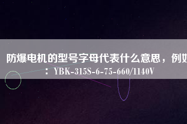 防爆電機(jī)的型號字母代表什么意思，例如：YBK-315S-6-75-660/1140V